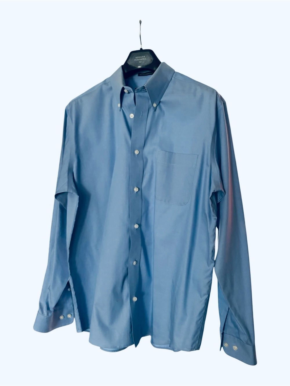 Eddie Bauer Classic Button-Down Dress Shirt in Light Blue